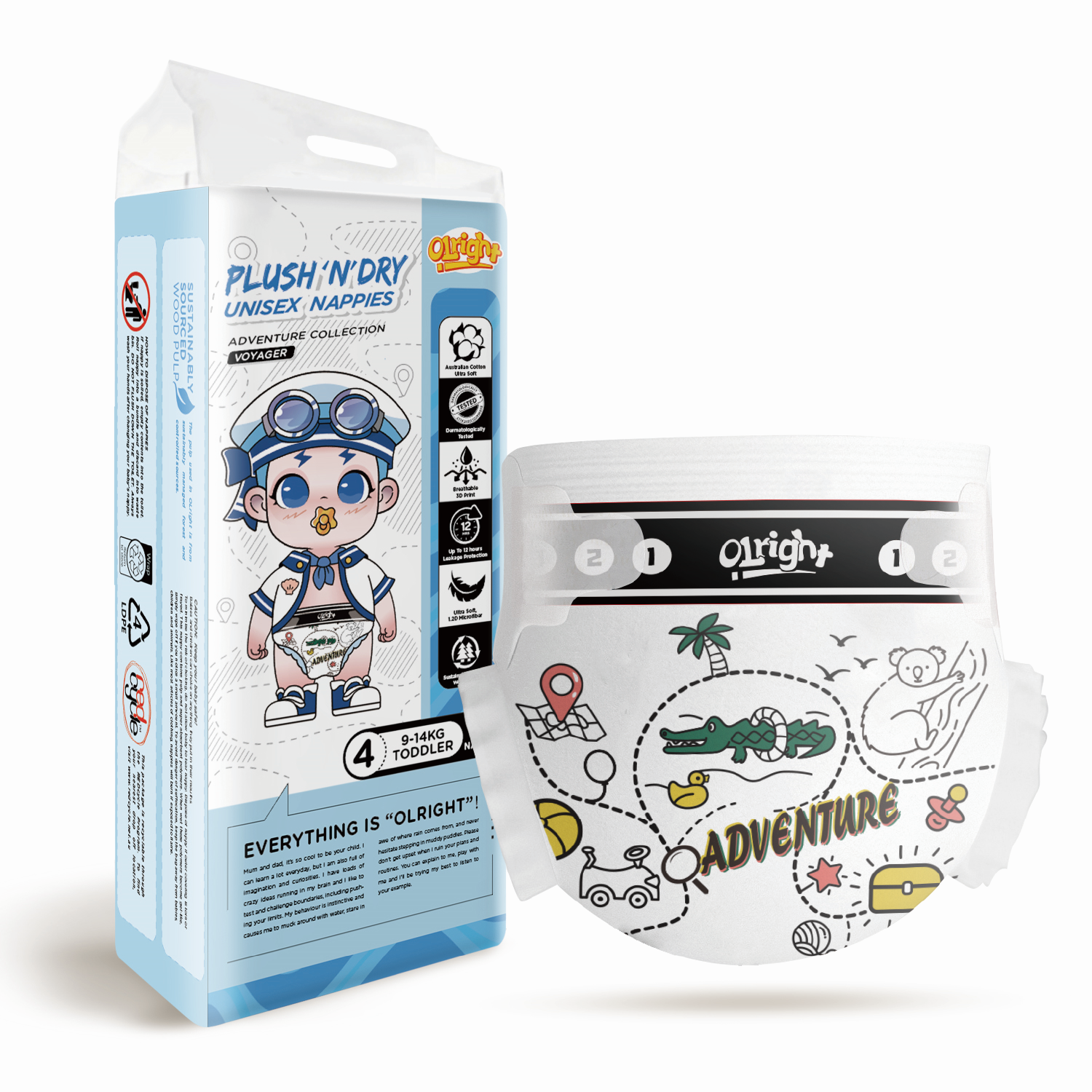 ADVENTURE COLLECTION / UNISEX NAPPIES