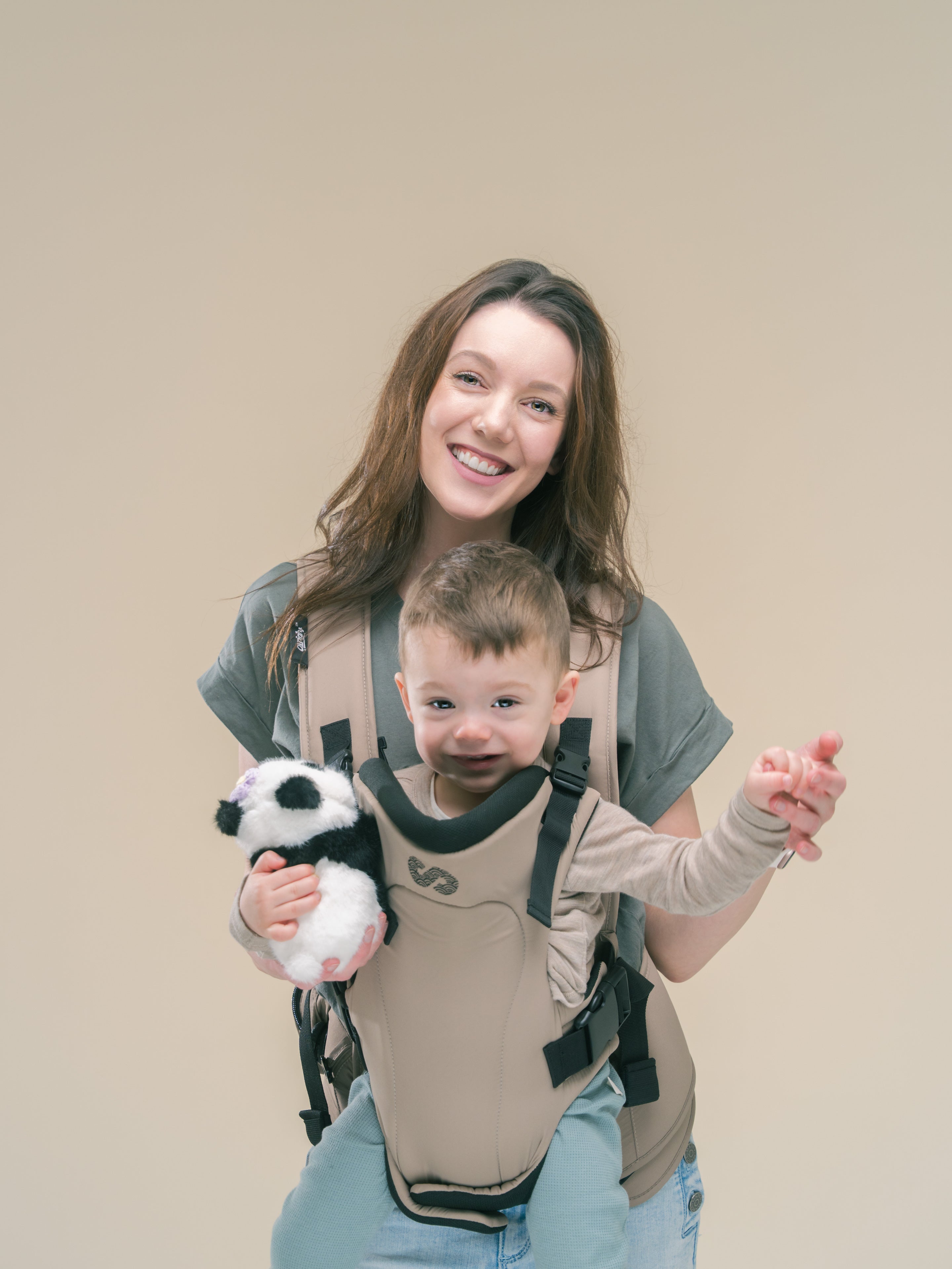 Olright™ INFINITY Ergonomic Baby Carrier with Back Support - Beige