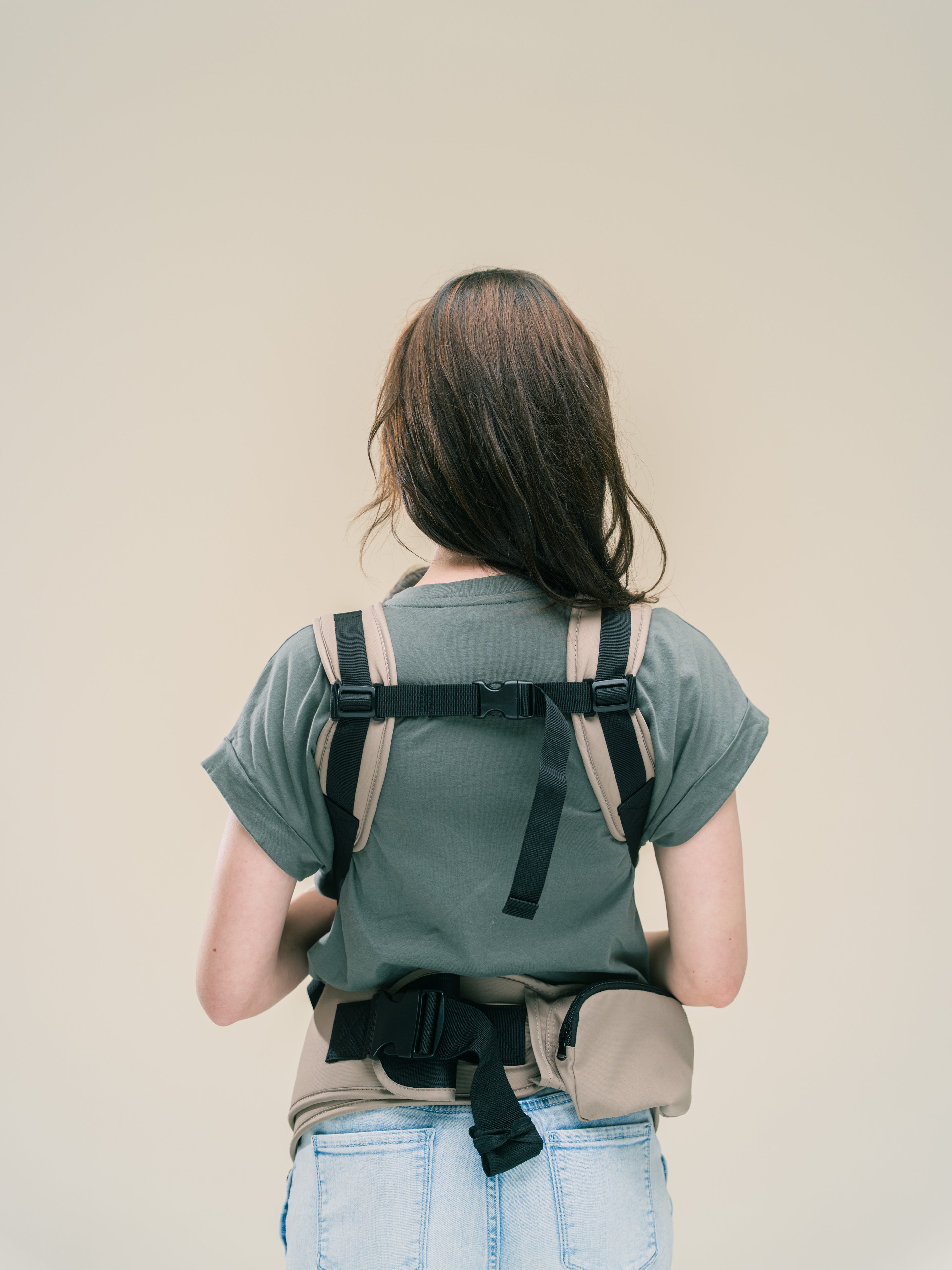 Olright™ INFINITY Ergonomic Baby Carrier with Back Support - Beige