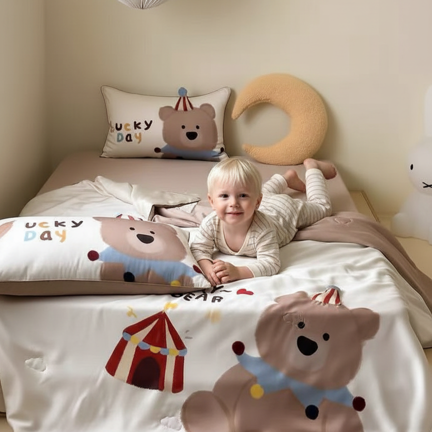 OLright™ Kids Blanket Eucalyptus TENCEL™ Lyocell - Teddy bear