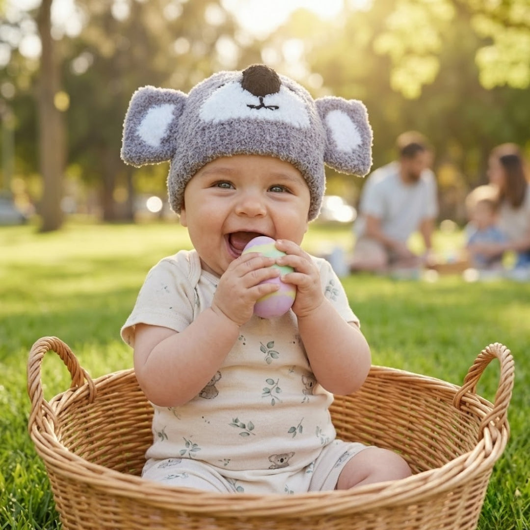 Baby Knitted Beanie-Koala