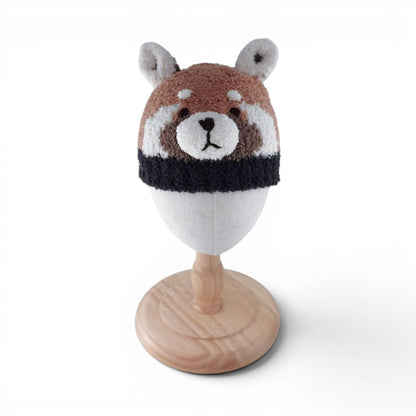 Baby Knitted Beanie-red panda