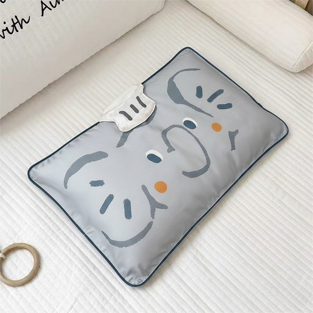 OLright kids Pillowcase Eucalyptus TENCEL™ Lyocell - Elephant