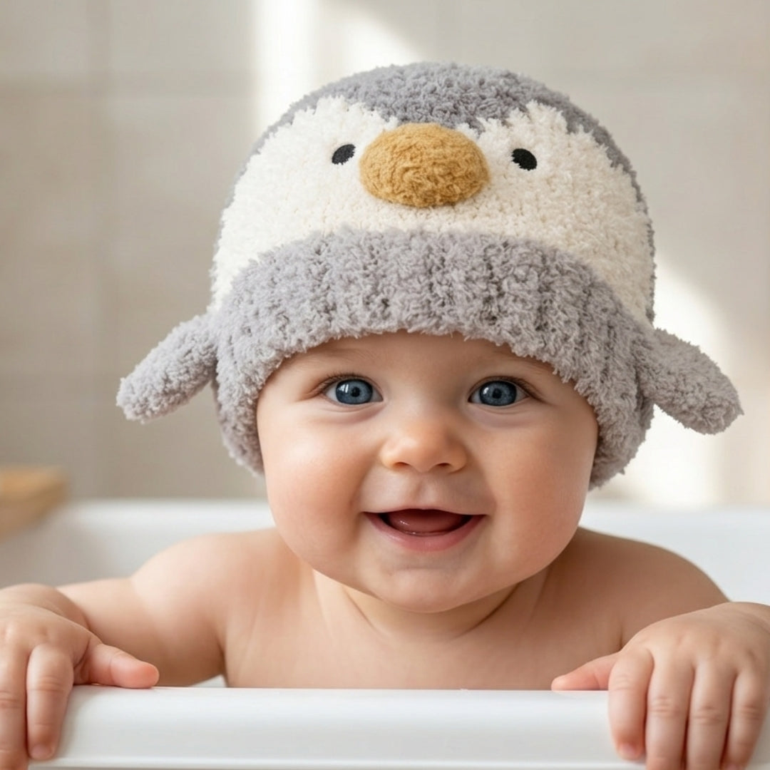 Baby Knitted Beanie-penguin