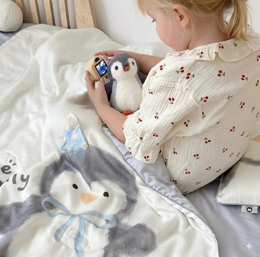 OLright™ Kids Blanket Eucalyptus TENCEL™ Lyocell - Penguin