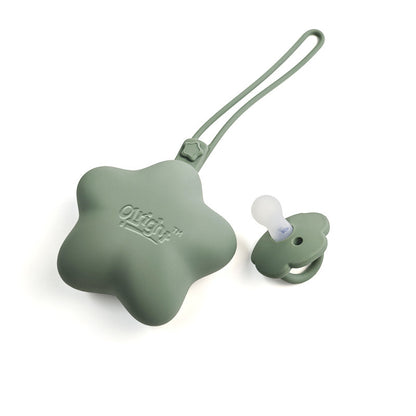 Silicone Pacifier & Holder Set