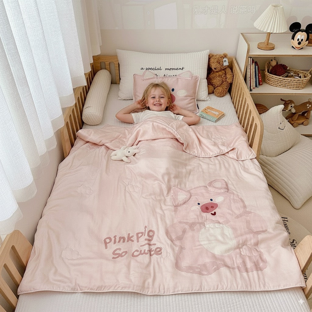 OLright kids Pillowcase Eucalyptus TENCEL™ Lyocell - Piggy