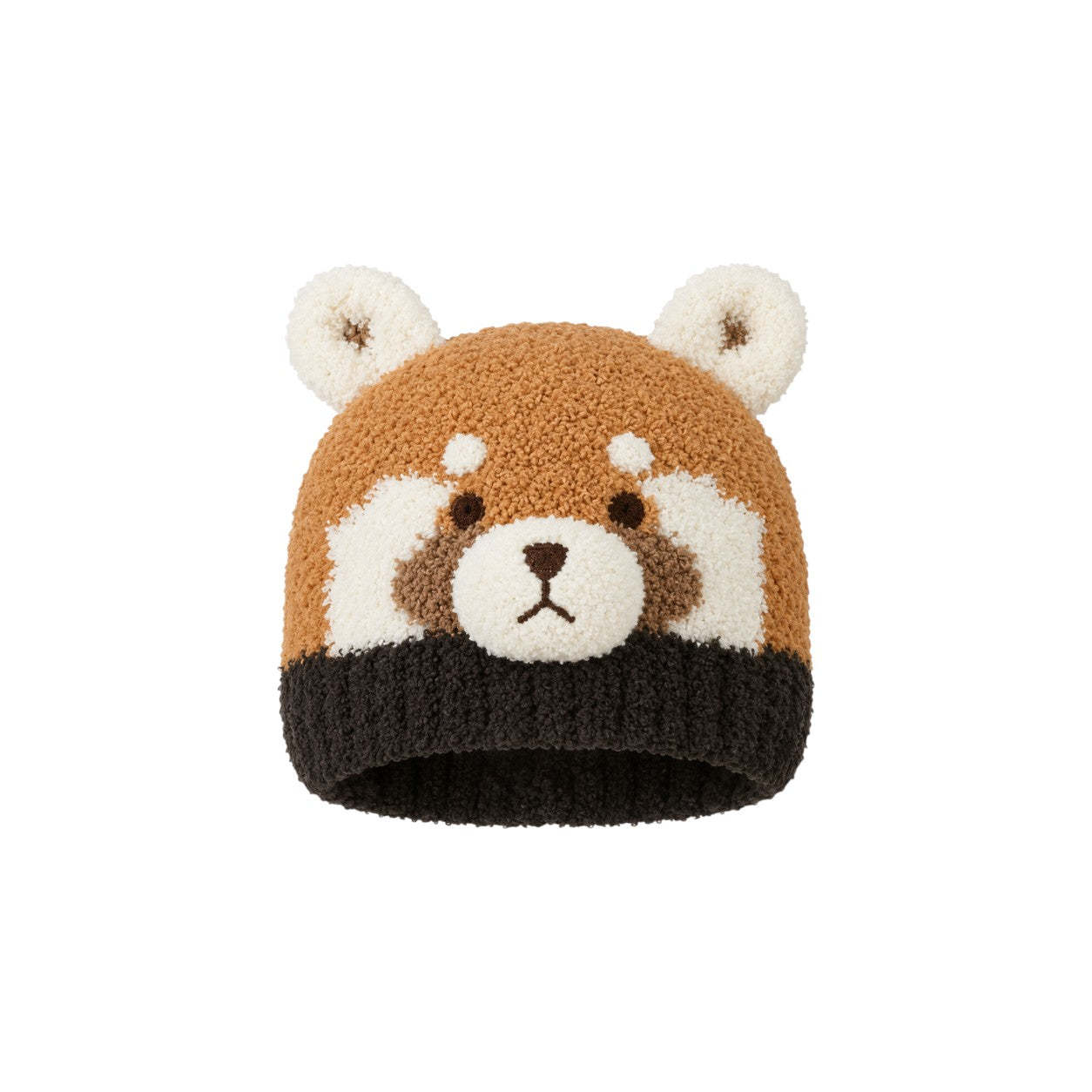 Baby Knitted Beanie-red panda