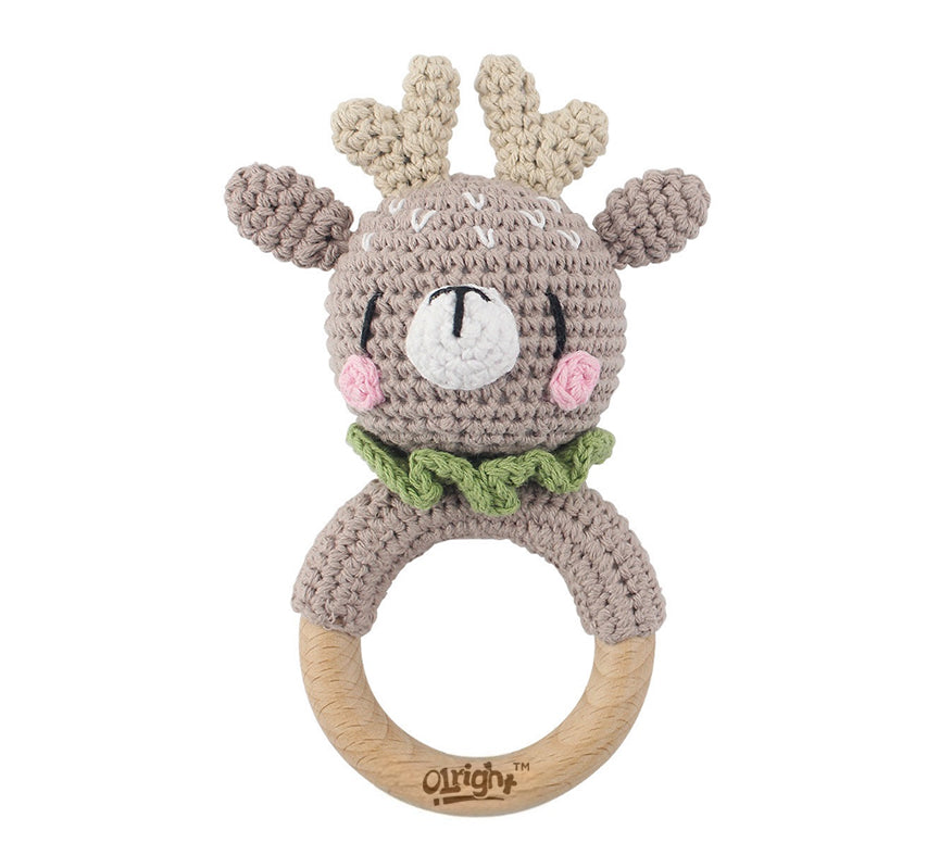 Handmade Crochet Baby Rattle