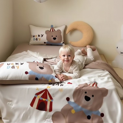 OLright™ Kids Blanket Eucalyptus TENCEL™ Lyocell - Teddy bear