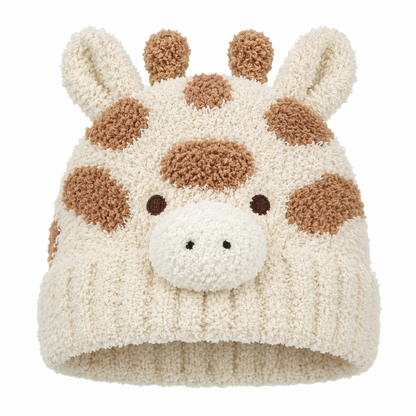 Baby Knitted Beanie-giraffe