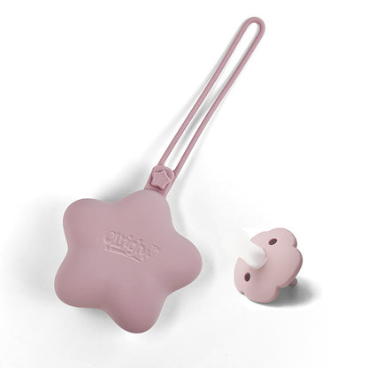 Silicone Pacifier & Holder Set