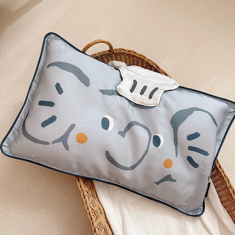 OLright kids Pillowcase Eucalyptus TENCEL™ Lyocell - Elephant
